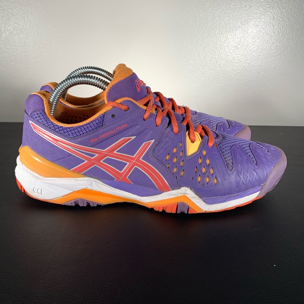 ASICS Women's Purple and Orange Athletic Shoes